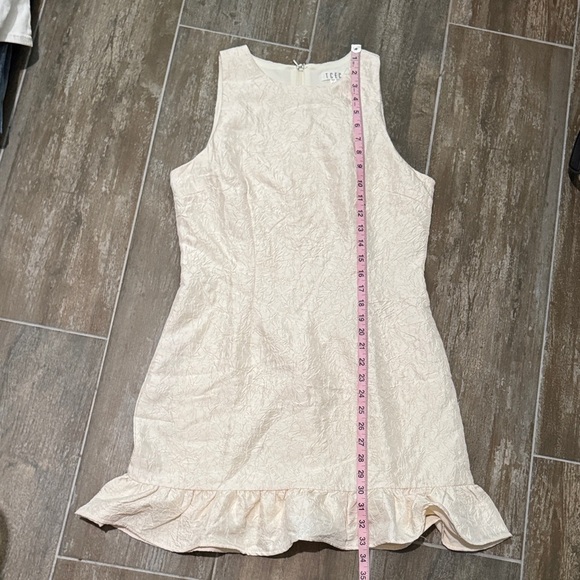 TCEC Cream Sleeveless Dress with Ruffle Hem - Picture 8 of 8